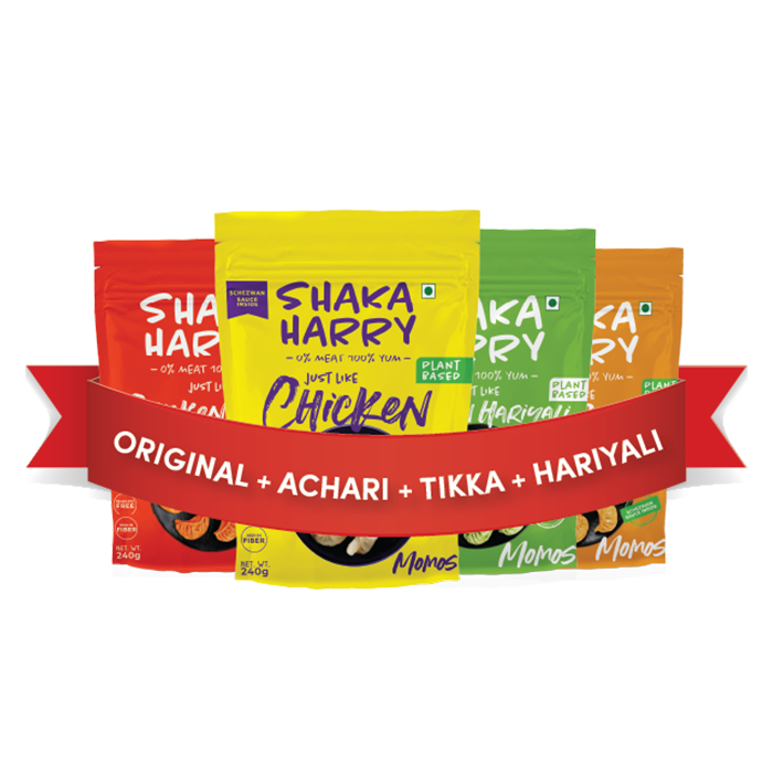MOMO MANIA (4 packs-  Orginal, Achari, Tikka & Hariyali)