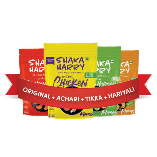 MOMO MANIA (4 packs-  Orginal, Achari, Tikka & Hariyali)